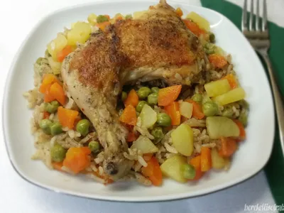 Tavuklu Sebzeli Pirinç Pilavı