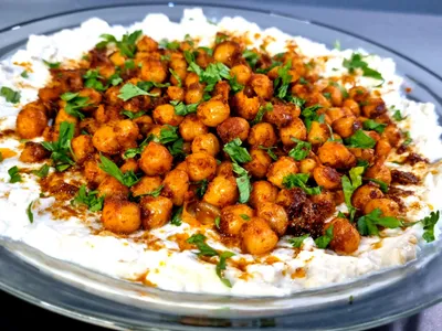 Nohut Soslu Yoğurtlu Patlıcan.